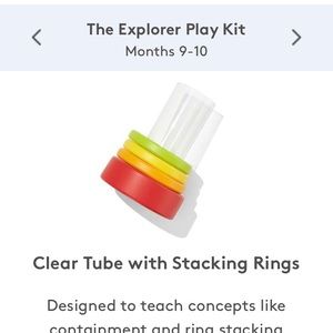 clear tube with stacking rings